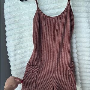 Charlotte Russe Ribbed Knit Jumpsuit